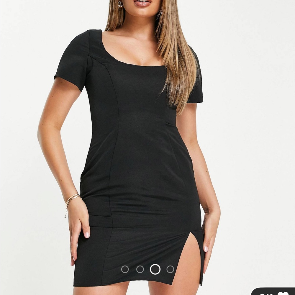 ASOS cap sleeve black dress